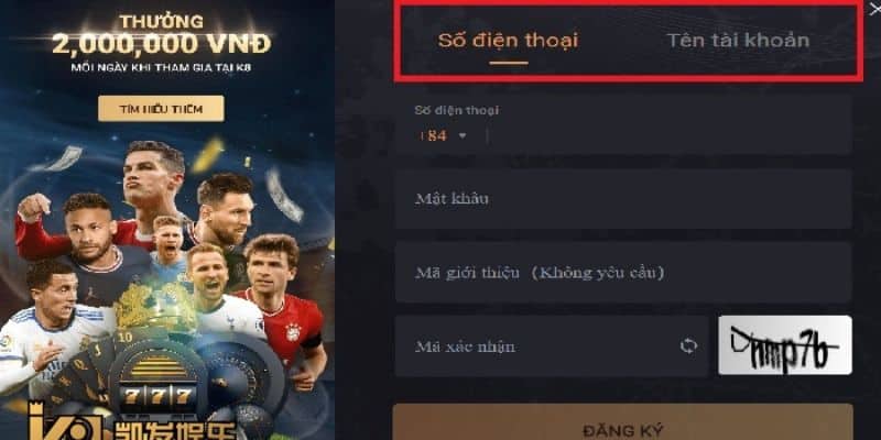 Hướng dẫn cách đăng ký/ đăng nhập chơi game bài K8bet đổi thưởng